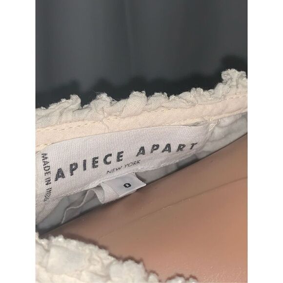 Beautiful APiece Apart cream short sleeve top SIZE 0 GOOD CONDITION (size detai - Picture 4 of 9